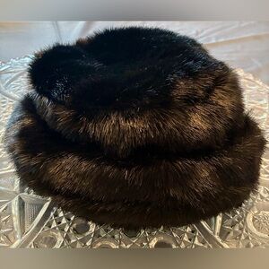 Vintage Scala Collezione Black Faux Fur Pillbox Hat – Retro Glam